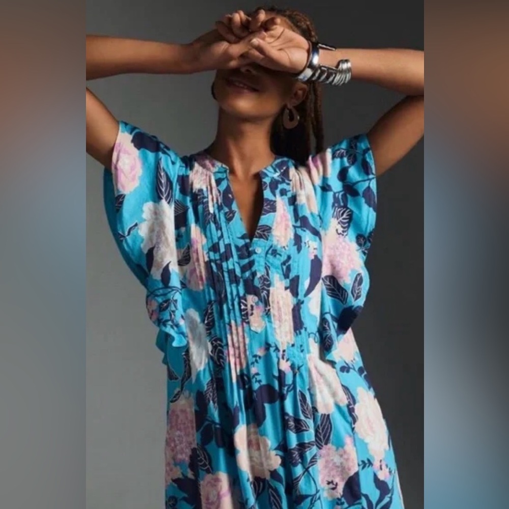 Anthropologie Blue Floral Maeve Cassandra dress
Size XL (Generous fit) VGUC - Picture 3 of 7
